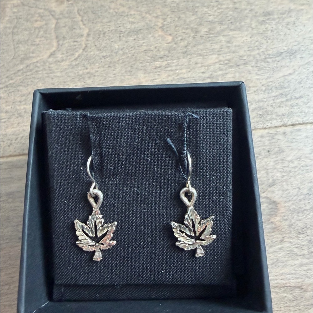 Maple Leaf Silver Earrings